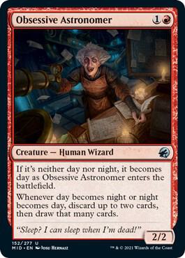 Obsessive Astronomer card from Innistrad: Midnight Hunt