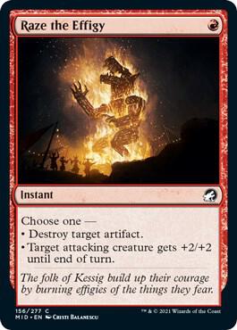 Raze the Effigy card from Innistrad: Midnight Hunt