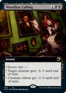 Bloodline Culling (Extended Art) card from Innistrad: Midnight Hunt