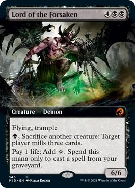 Lord of the Forsaken (Extended Art) card from Innistrad: Midnight Hunt