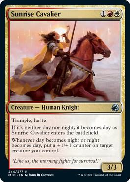 Sunrise Cavalier card from Innistrad: Midnight Hunt