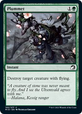 Plummet card from Innistrad: Midnight Hunt