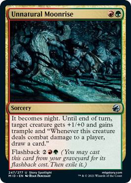 Unnatural Moonrise card from Innistrad: Midnight Hunt