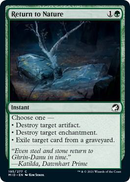 Return to Nature card from Innistrad: Midnight Hunt