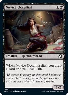 Novice Occultist card from Innistrad: Midnight Hunt