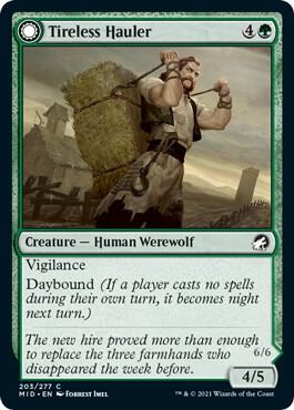 Tireless Hauler card from Innistrad: Midnight Hunt