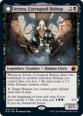 Jerren, Corrupted Bishop card from Innistrad: Midnight Hunt