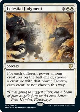 Celestial Judgment card from Commander: Innistrad: Midnight Hunt