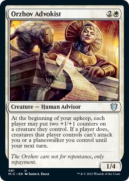 Orzhov Advokist card from Commander: Innistrad: Midnight Hunt