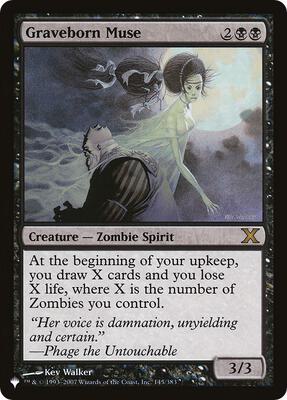 Graveborn Muse card from The List Reprints