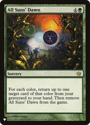 All Suns' Dawn card from The List Reprints