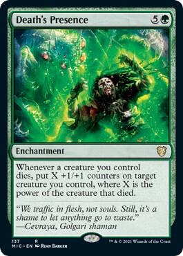 Death's Presence card from Commander: Innistrad: Midnight Hunt