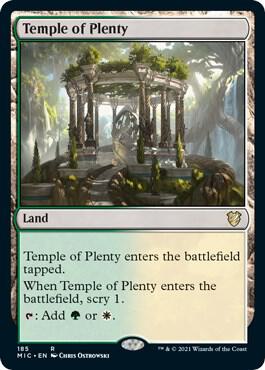 Temple of Plenty card from Commander: Innistrad: Midnight Hunt