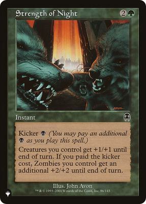 Strength of Night card from The List Reprints