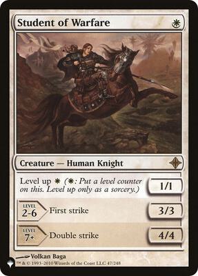 Student of Warfare card from The List Reprints