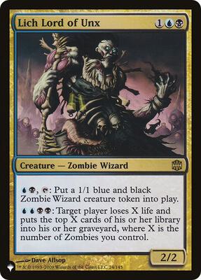 Lich Lord of Unx card from The List Reprints