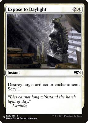 Expose to Daylight card from The List Reprints