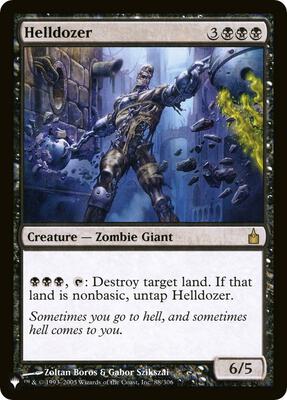 Helldozer card from The List Reprints