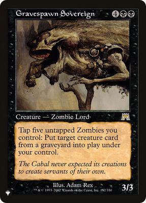 Gravespawn Sovereign card from The List Reprints