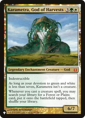 Karametra, God of Harvests card from The List Reprints