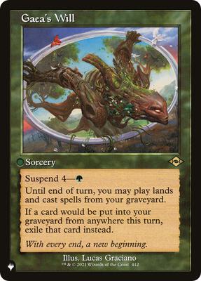 Gaea's Will card from The List Reprints