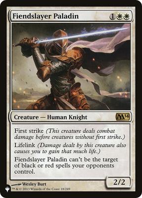 Fiendslayer Paladin card from The List Reprints
