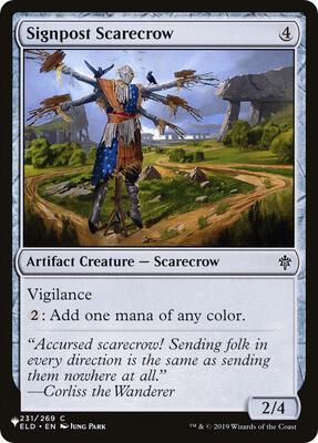 Signpost Scarecrow card from The List Reprints