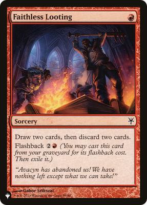 Faithless Looting (DDK) card from The List Reprints