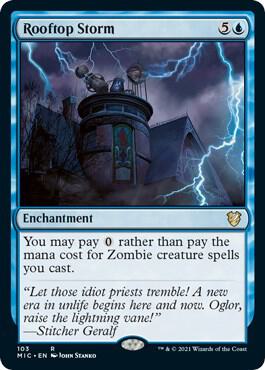 Rooftop Storm card from Commander: Innistrad: Midnight Hunt