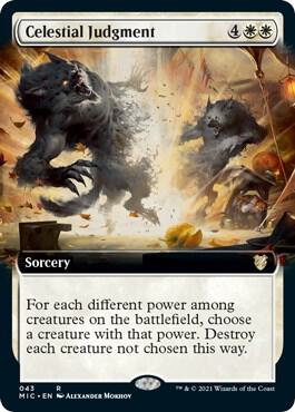 Celestial Judgment (Extended Art) card from Commander: Innistrad: Midnight Hunt