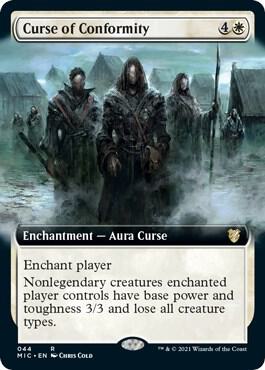 Curse of Conformity (Extended Art) card from Commander: Innistrad: Midnight Hunt
