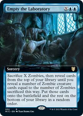 Empty the Laboratory (Extended Art) card from Commander: Innistrad: Midnight Hunt