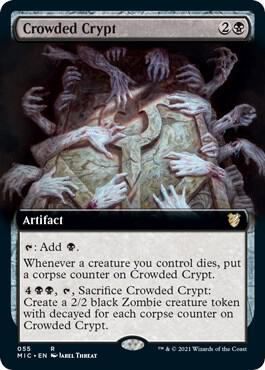 Crowded Crypt (Extended Art) card from Commander: Innistrad: Midnight Hunt