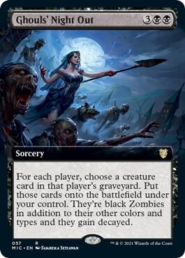 Ghouls' Night Out (Extended Art) card from Commander: Innistrad: Midnight Hunt