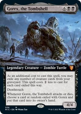 Gorex, the Tombshell (Extended Art) card from Commander: Innistrad: Midnight Hunt