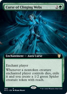 Curse of Clinging Webs (Extended Art) card from Commander: Innistrad: Midnight Hunt