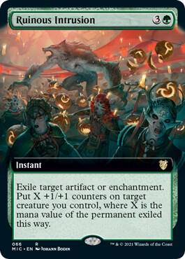 Ruinous Intrusion (Extended Art) card from Commander: Innistrad: Midnight Hunt