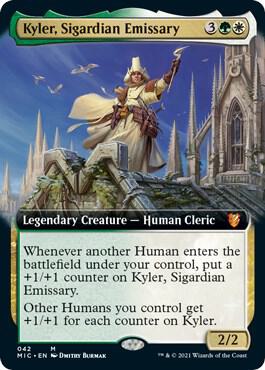 Kyler, Sigardian Emissary (Extended Art) card from Commander: Innistrad: Midnight Hunt