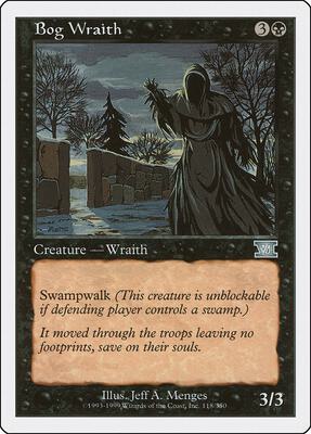 Bog Wraith card from Classic Sixth Edition