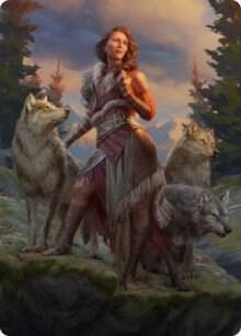 Arlinn, the Pack's Hope Art Card (01/81) card from Art Series: Innistrad: Midnight Hunt