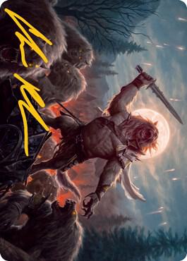 Tovolar, the Midnight Scourge Art Card (06/81) (Gold-Stamped Signature) card from Art Series: Innistrad: Midnight Hunt