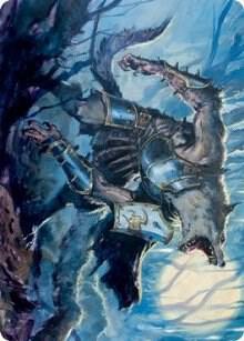 Moonrage Brute Art Card card from Art Series: Innistrad: Midnight Hunt