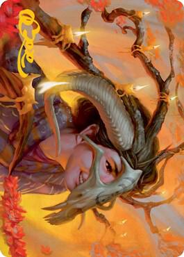 Hedgewitch's Mask Art Card (Gold-Stamped Signature) card from Art Series: Innistrad: Midnight Hunt