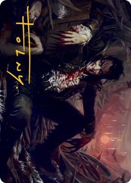 Arrogant Outlaw Art Card (Gold-Stamped Signature) card from Art Series: Innistrad: Midnight Hunt