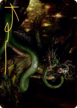 Saryth, the Viper's Fang Art Card (Gold-Stamped Signature) card from Art Series: Innistrad: Midnight Hunt