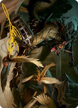Wing Shredder Art Card (Gold-Stamped Signature) card from Art Series: Innistrad: Midnight Hunt