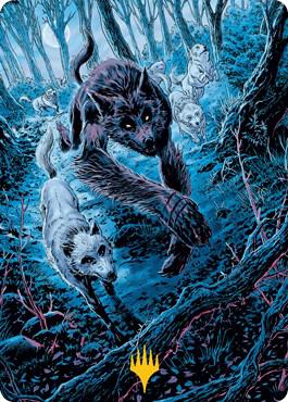 Untamed Pup Art Card (Gold-Stamped Signature) card from Art Series: Innistrad: Midnight Hunt