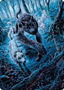 Untamed Pup Art Card card from Art Series: Innistrad: Midnight Hunt