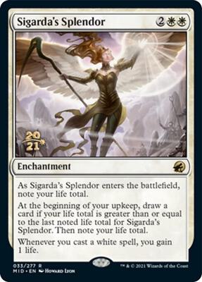 Sigarda's Splendor card from Prerelease Cards