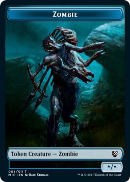 Zombie (004) // Zombie (005) Double-Sided Token card from Commander: Innistrad: Midnight Hunt